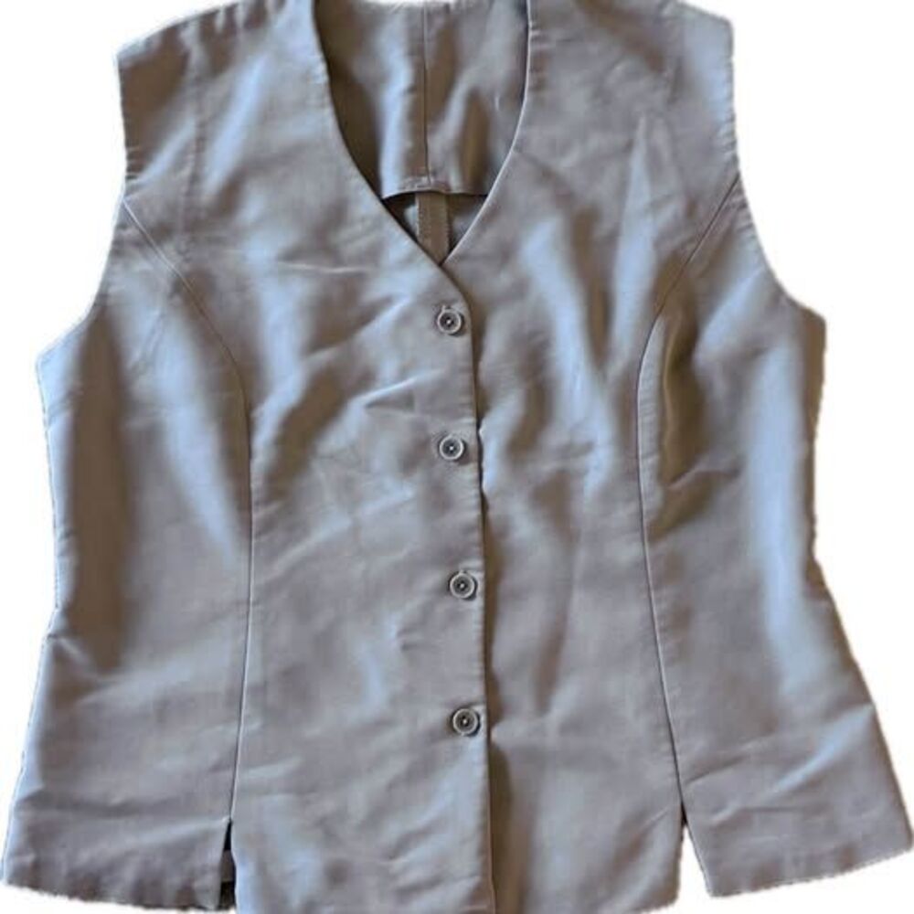 Tan Handmade Button-Up Sleeveless Vest
